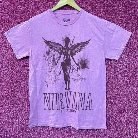 Nirvana Pink Monochrome In Utero Rock T-shirt Size Medium - Picture 1 of 4